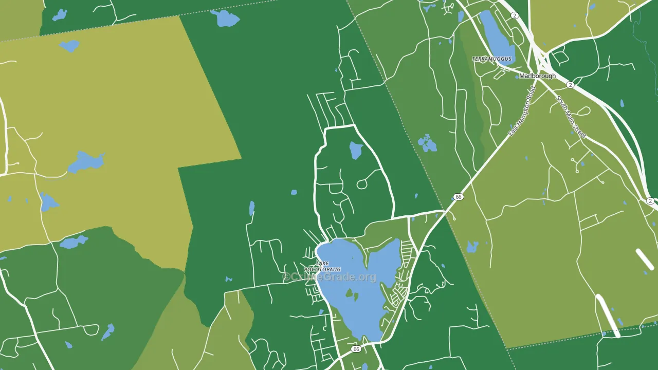 Lake Pocotopaug, CT Map of Drug-Related Crime Rates
