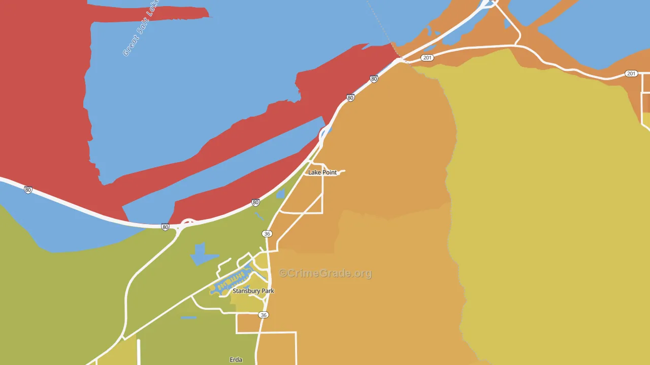 Lake Point, UT Map of Drug-Related Crime Rates