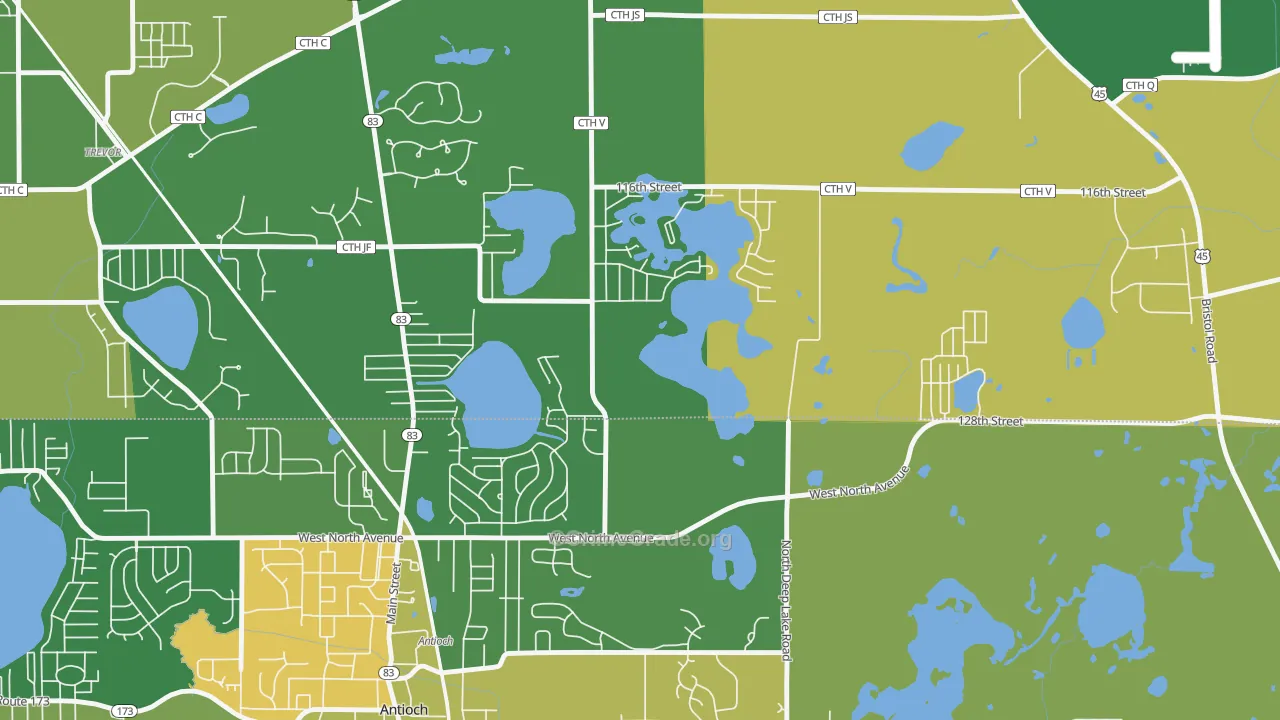 Lake Shangrila, WI Map of Drug-Related Crime Rates