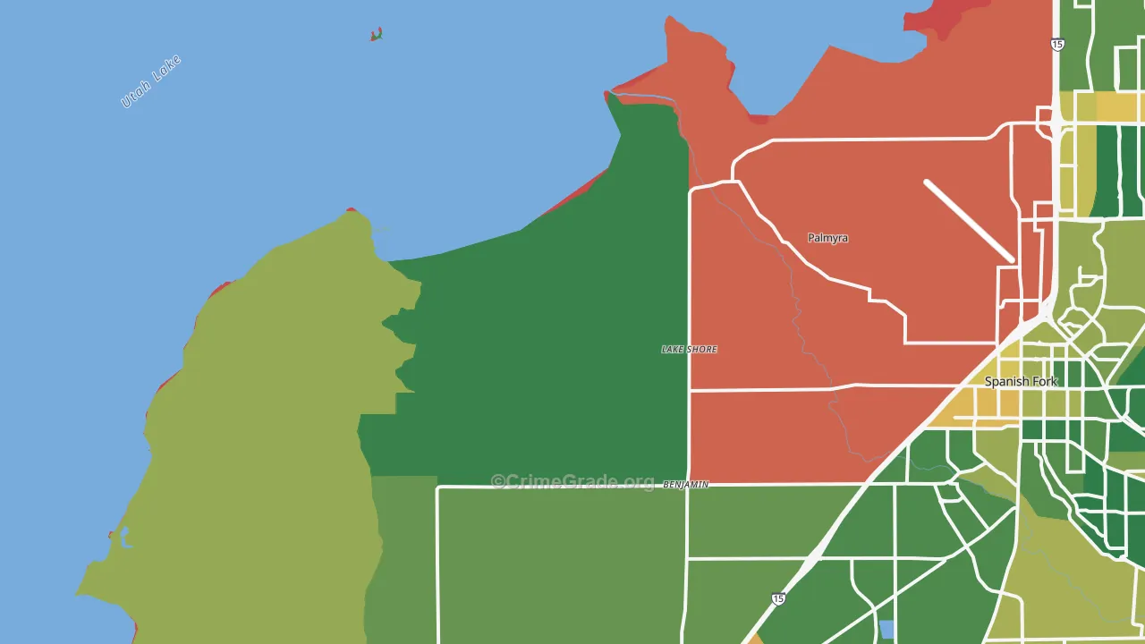 Lake Shore, UT Map of Drug-Related Crime Rates