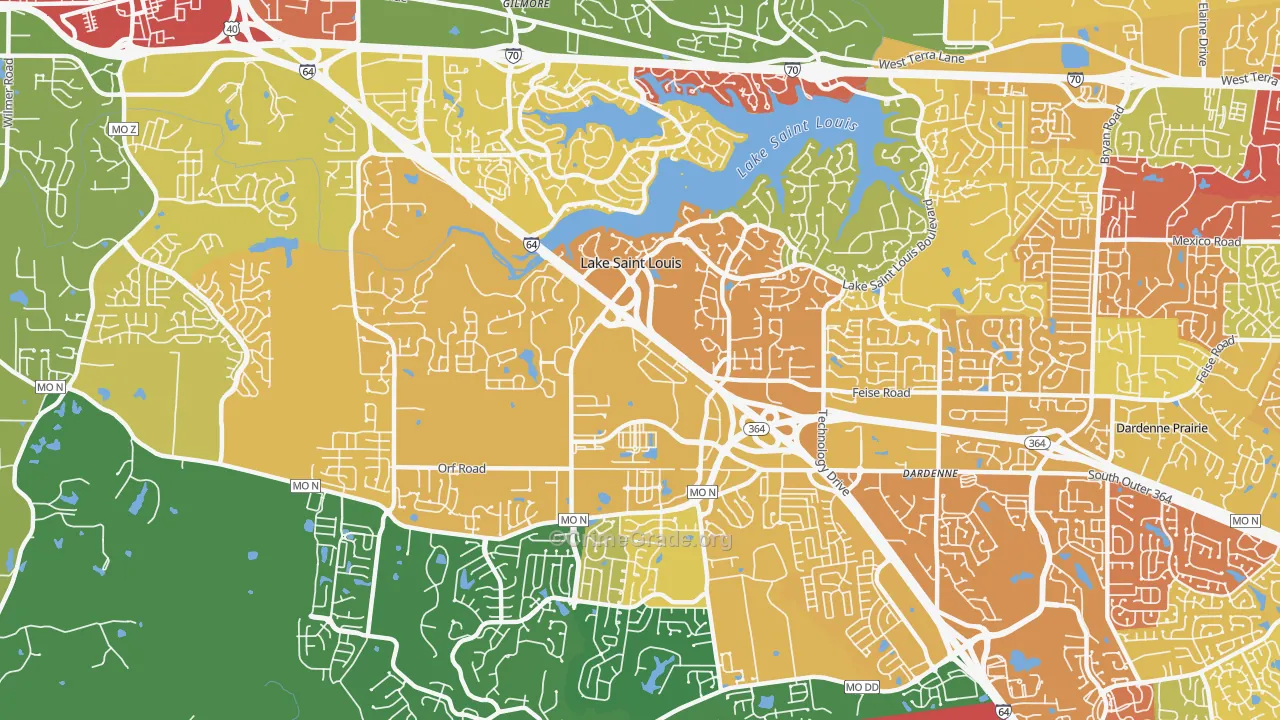 Lake St. Louis, MO Map of Drug-Related Crime Rates