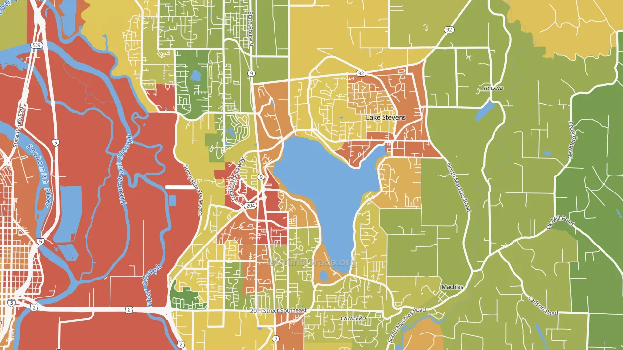 Lake Stevens, WA Map of Drug-Related Crime Rates