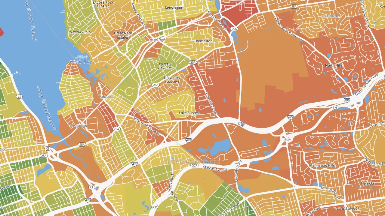 Lake Success, NY Map of Drug-Related Crime Rates