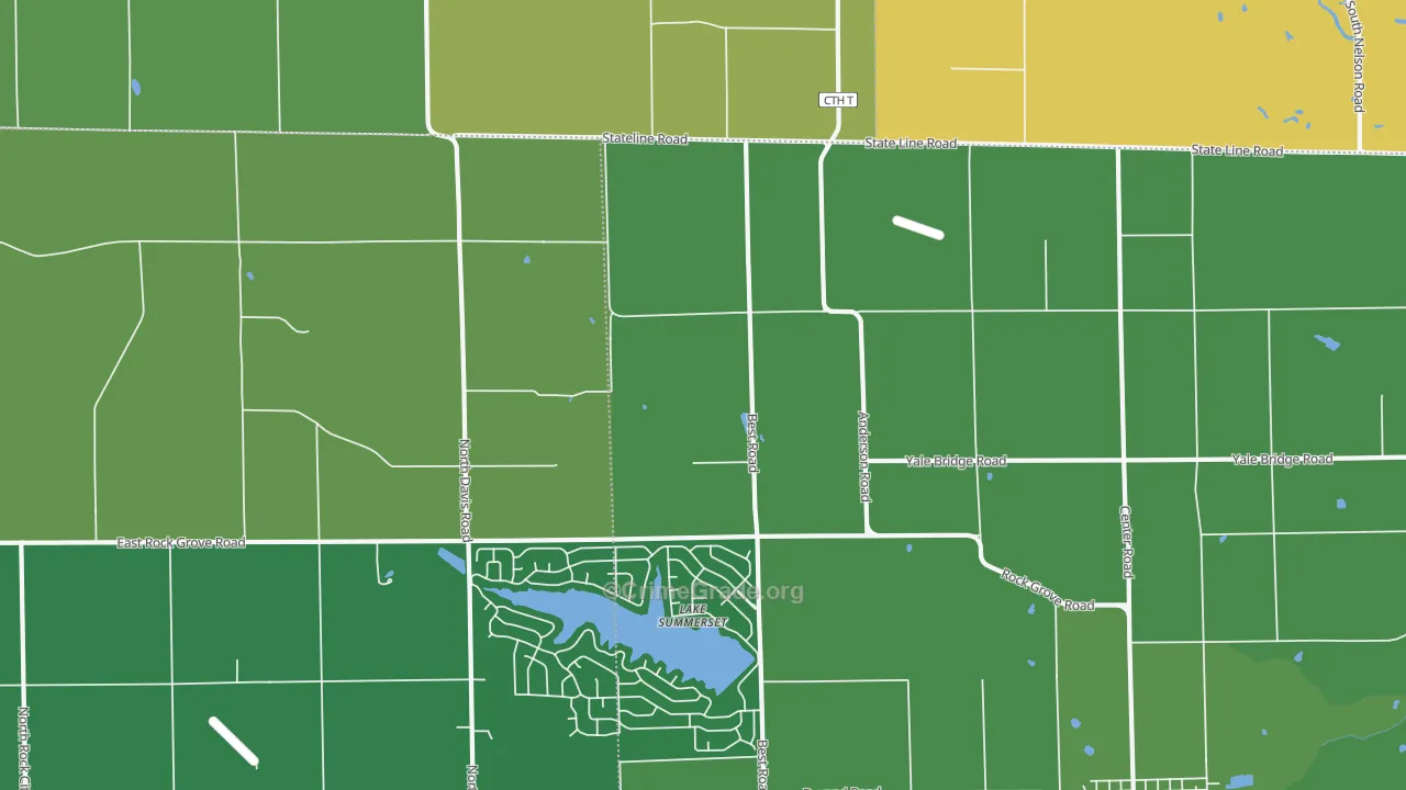 Lake Summerset, IL Map of Drug-Related Crime Rates