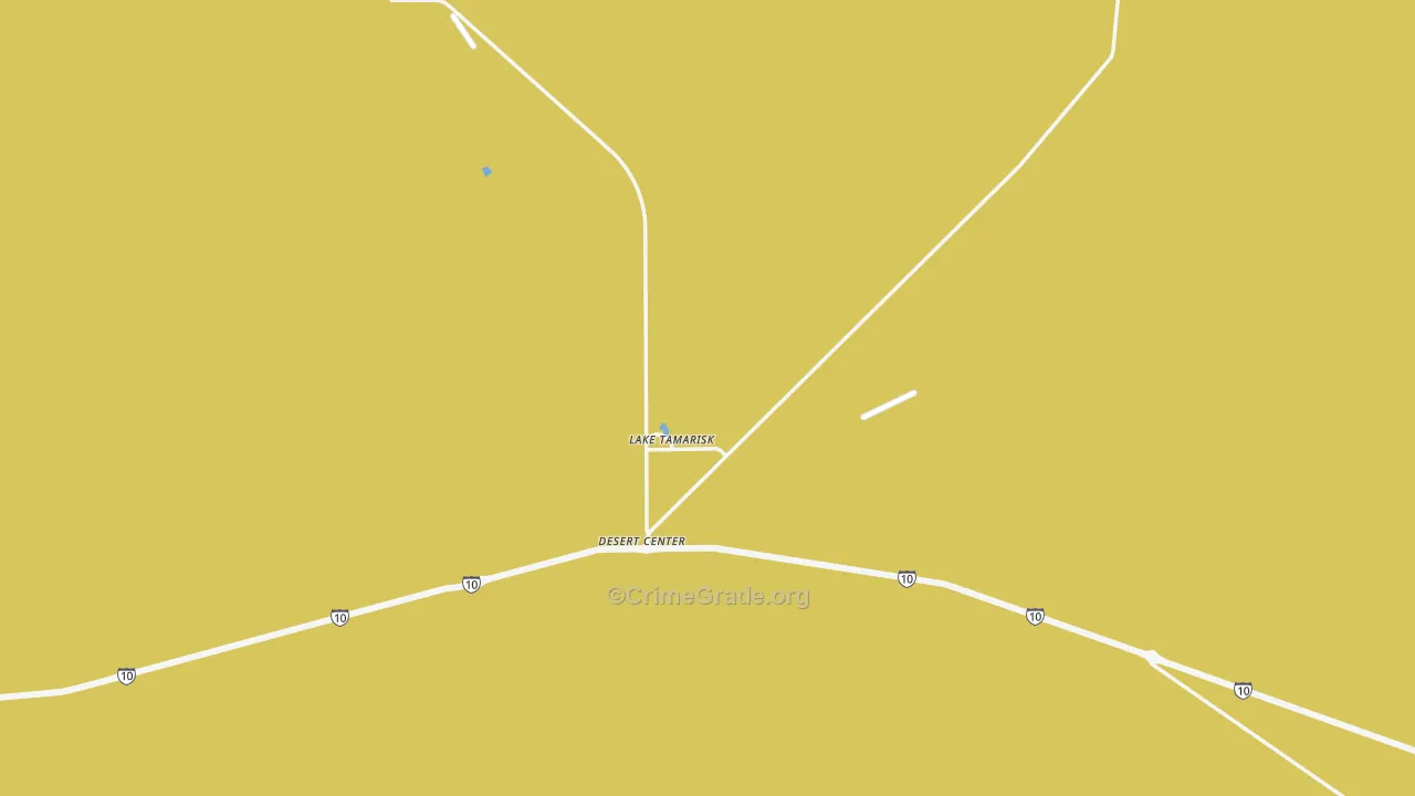 Lake Tamarisk, CA Map of Drug-Related Crime Rates
