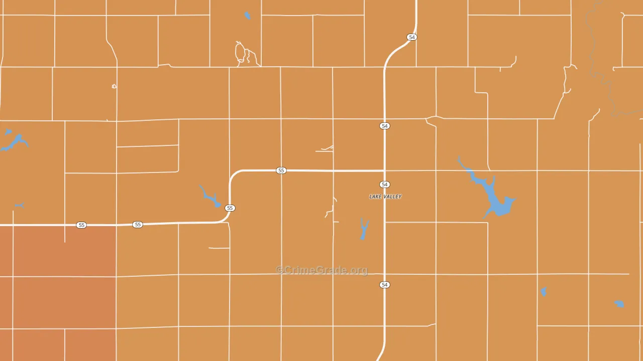 Lake Valley, OK Map of Drug-Related Crime Rates