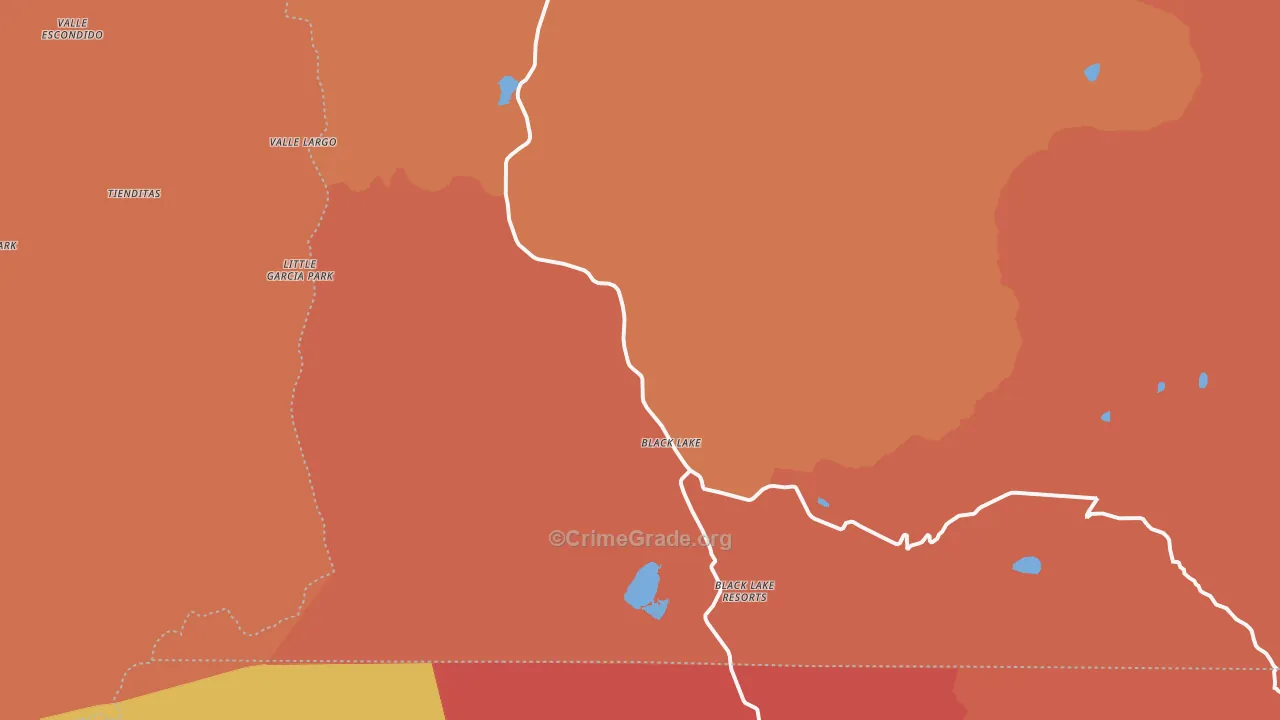 Lake View Pines, NM Map of Drug-Related Crime Rates