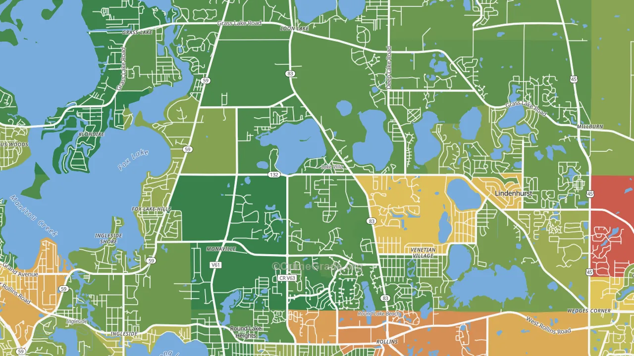 Lake Villa, IL Map of Drug-Related Crime Rates