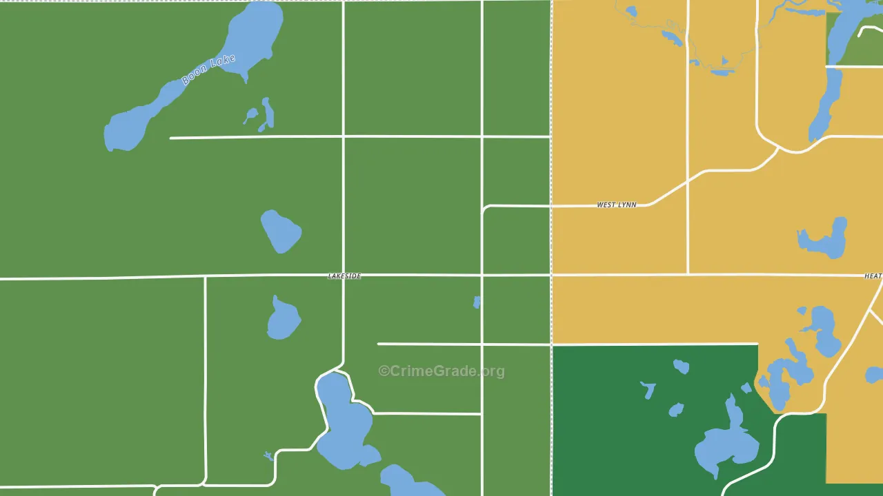 Lakeside, MN Map of Drug-Related Crime Rates