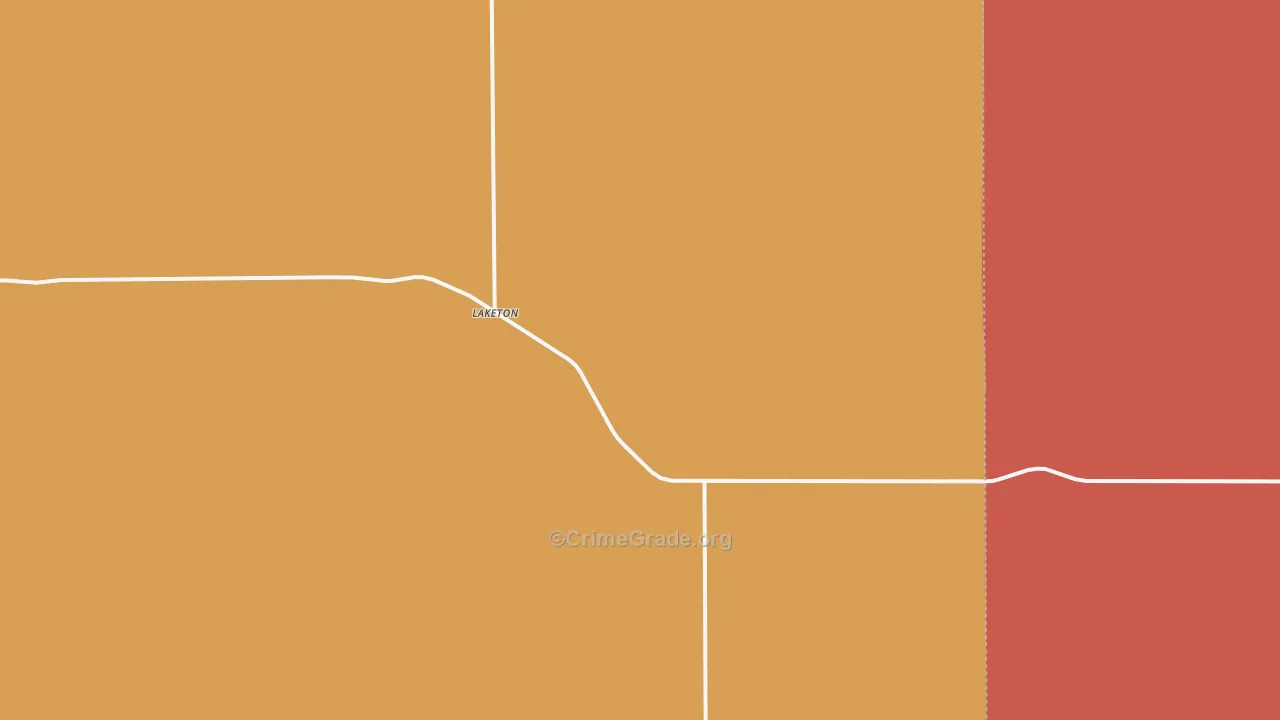 Laketon, TX Map of Drug-Related Crime Rates