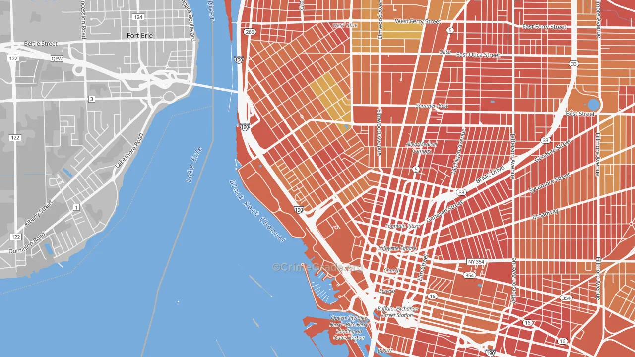 Lakeview, Buffalo, NY Map of Drug-Related Crime Rates