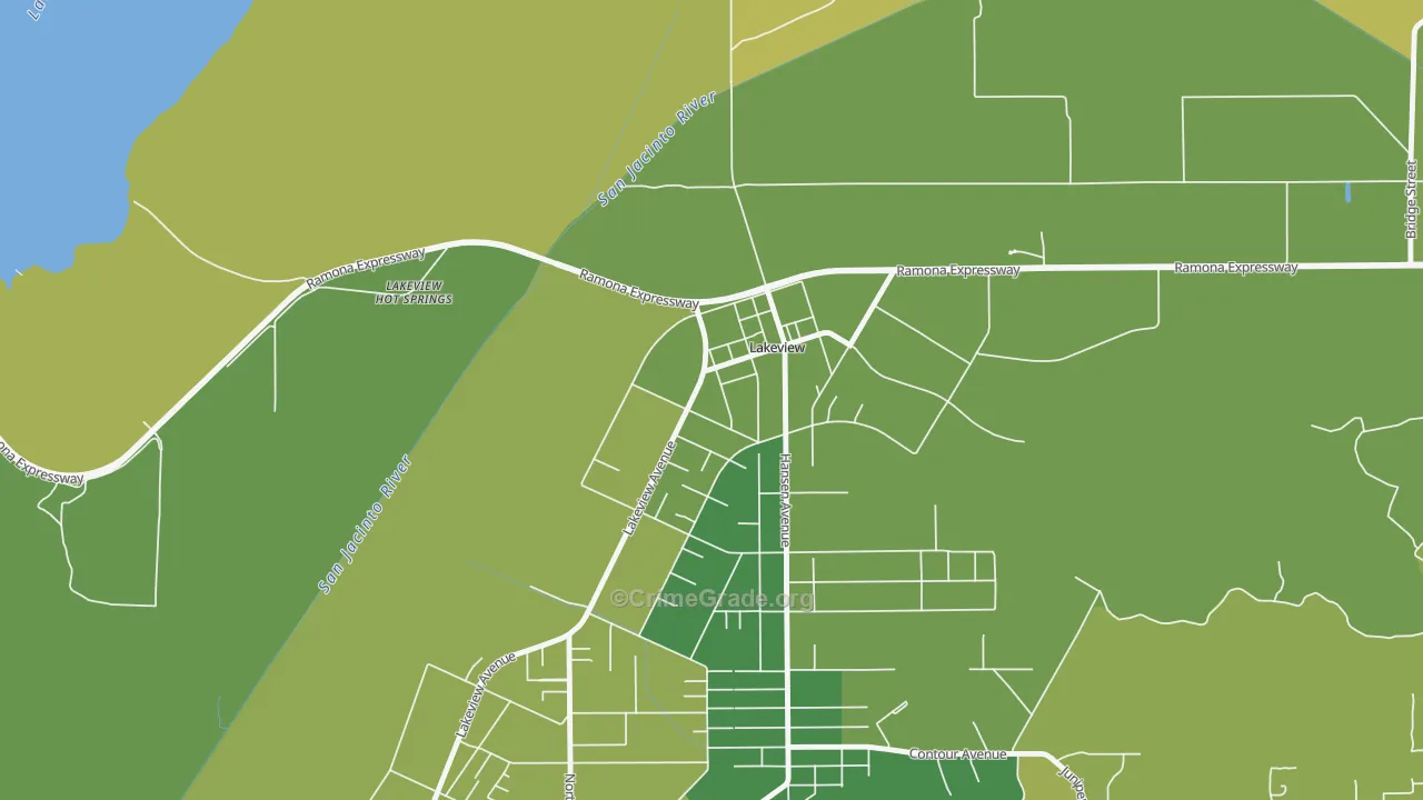 Lakeview, CA Map of Drug-Related Crime Rates