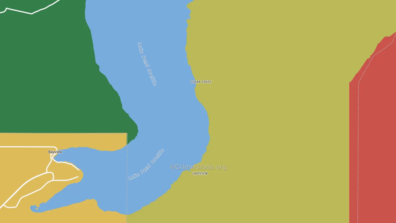 Lakeview, ID Map of Drug-Related Crime Rates