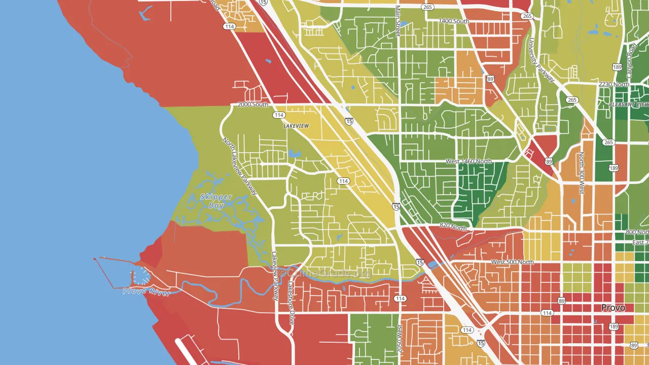 Lakeview North, Provo, UT Map of Drug-Related Crime Rates