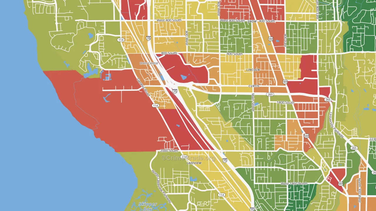 Lakeview, Orem, UT Map of Drug-Related Crime Rates