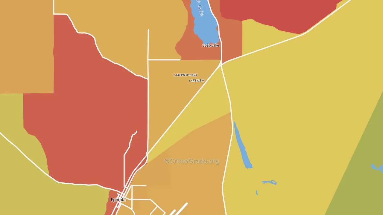 Lakeview Park, WA Map of Drug-Related Crime Rates