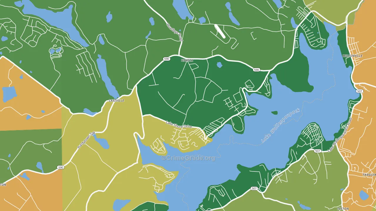 Lakeville, PA Map of Drug-Related Crime Rates