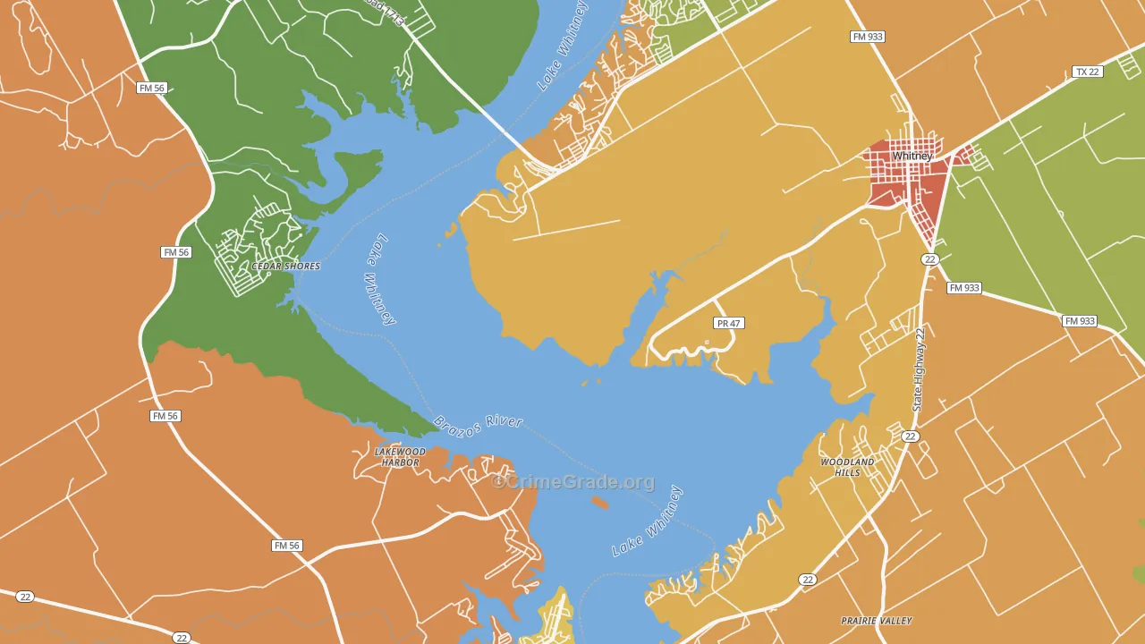 Lakewood Harbor, TX Map of Drug-Related Crime Rates