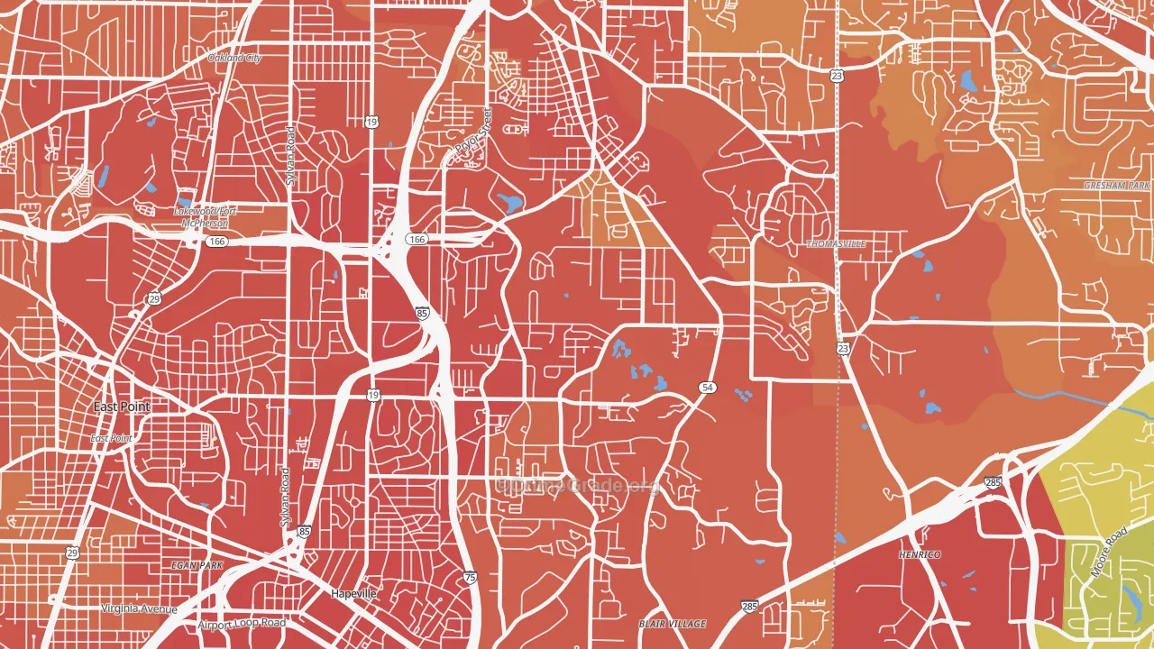 Lakewood Heights, Atlanta, GA Map of Drug-Related Crime Rates
