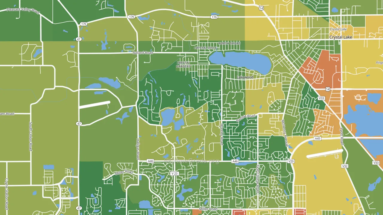 Lakewood, IL Map of Drug-Related Crime Rates