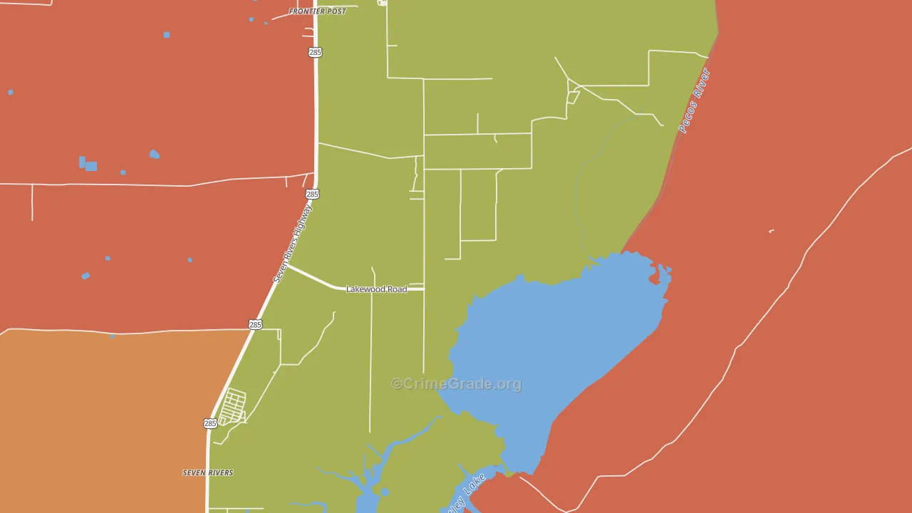 Lakewood, NM Map of Drug-Related Crime Rates