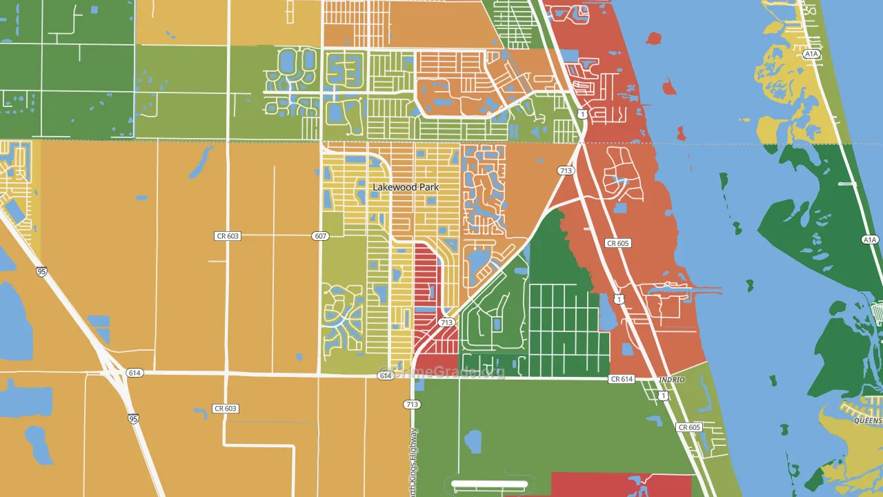Lakewood Park, FL Map of Drug-Related Crime Rates