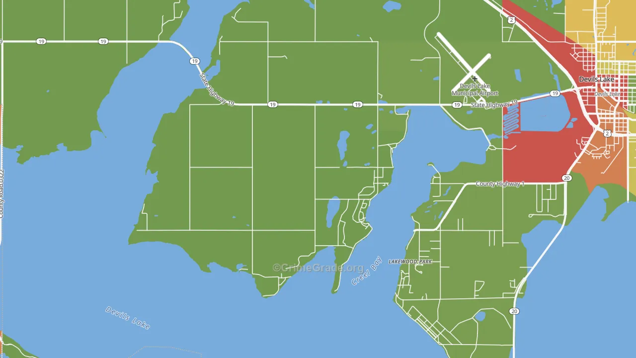 Lakewood Park, ND Map of Drug-Related Crime Rates