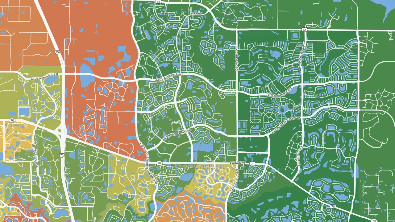 Lakewood Ranch, Bradenton, FL Map of Drug-Related Crime Rates