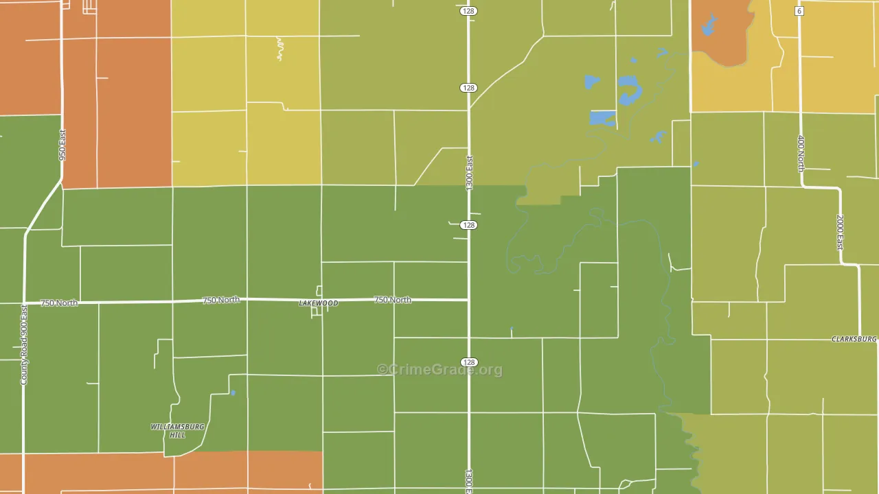 Lakewood Township, IL Map of Drug-Related Crime Rates