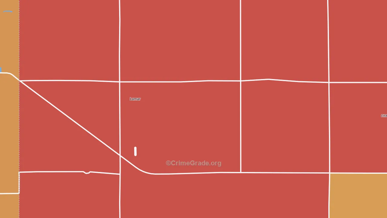 Lamar, NE Map of Drug-Related Crime Rates
