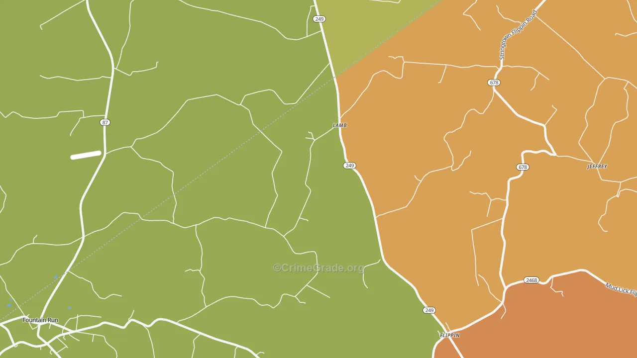 Lamb, KY Map of Drug-Related Crime Rates