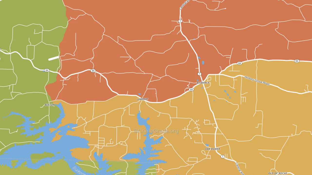Lambert, AR Map of Drug-Related Crime Rates