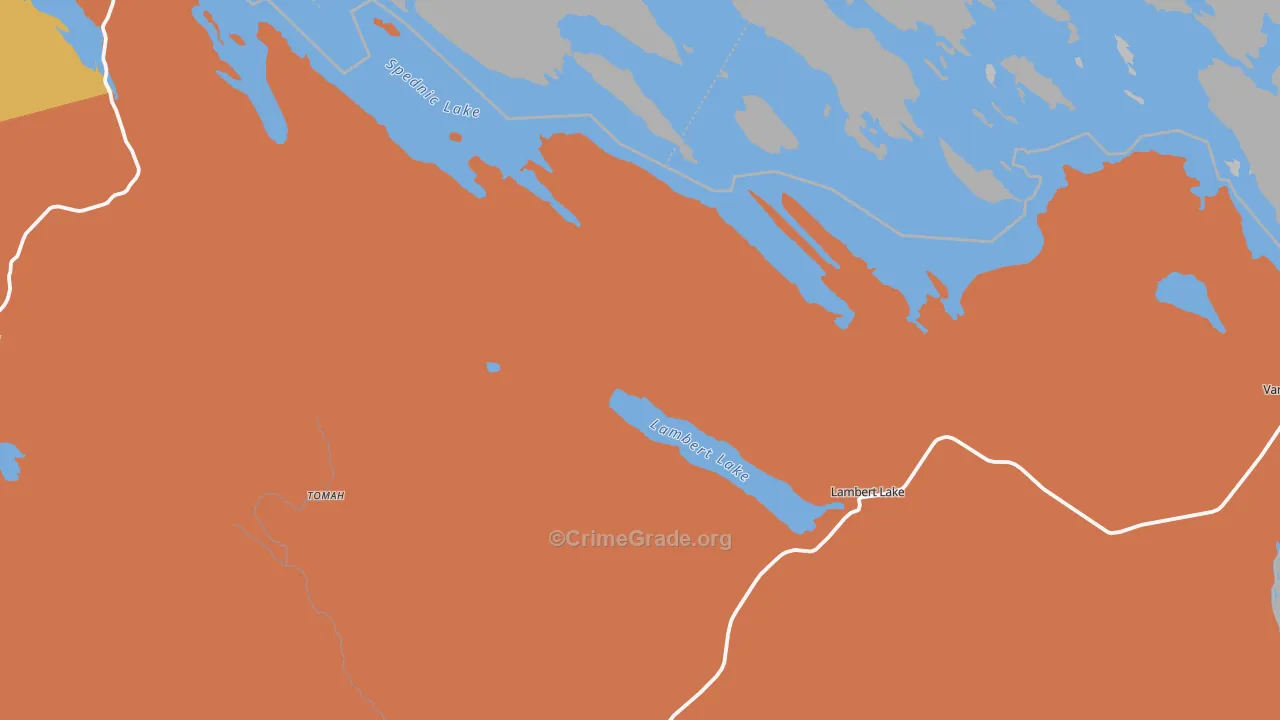Lambert Lake, ME Map of Drug-Related Crime Rates