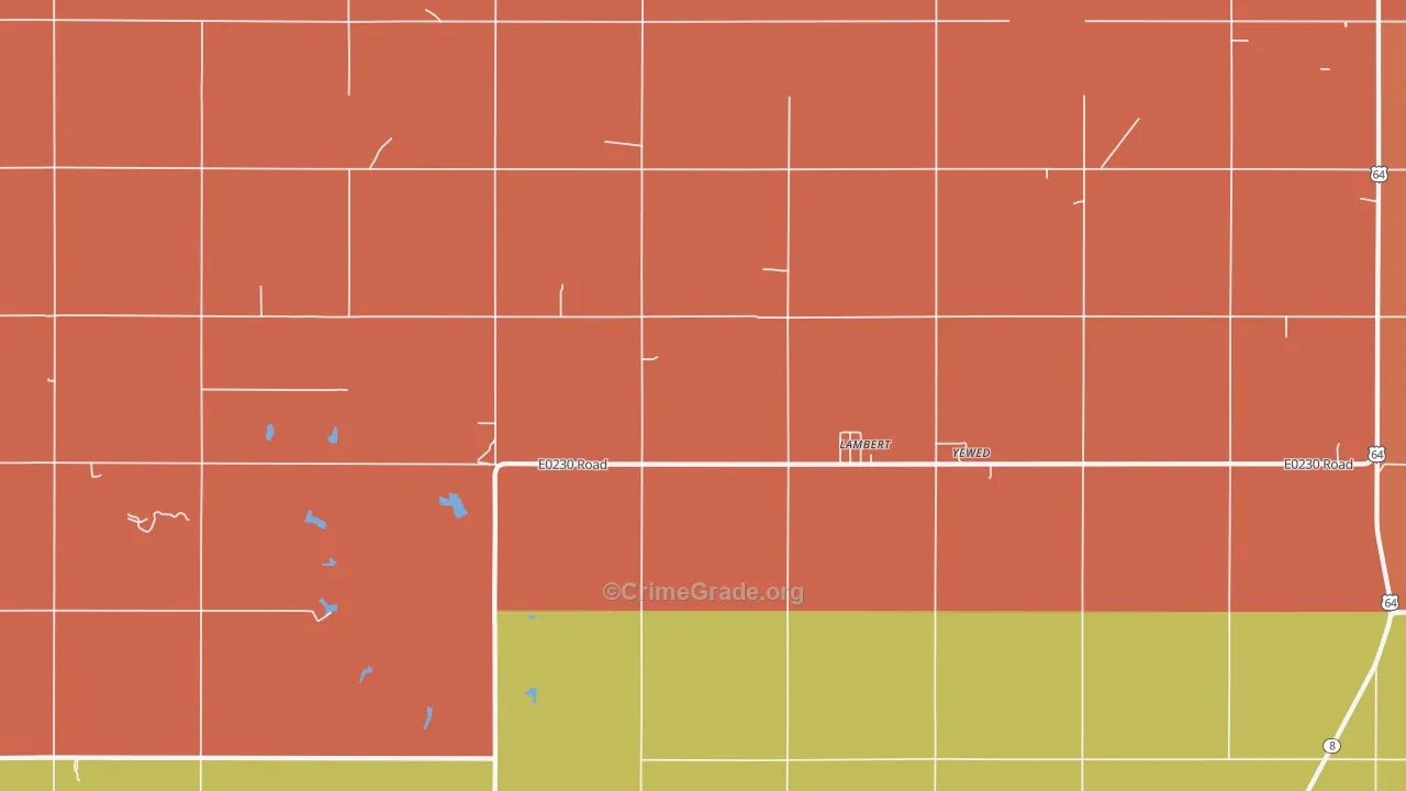 Lambert, OK Map of Drug-Related Crime Rates