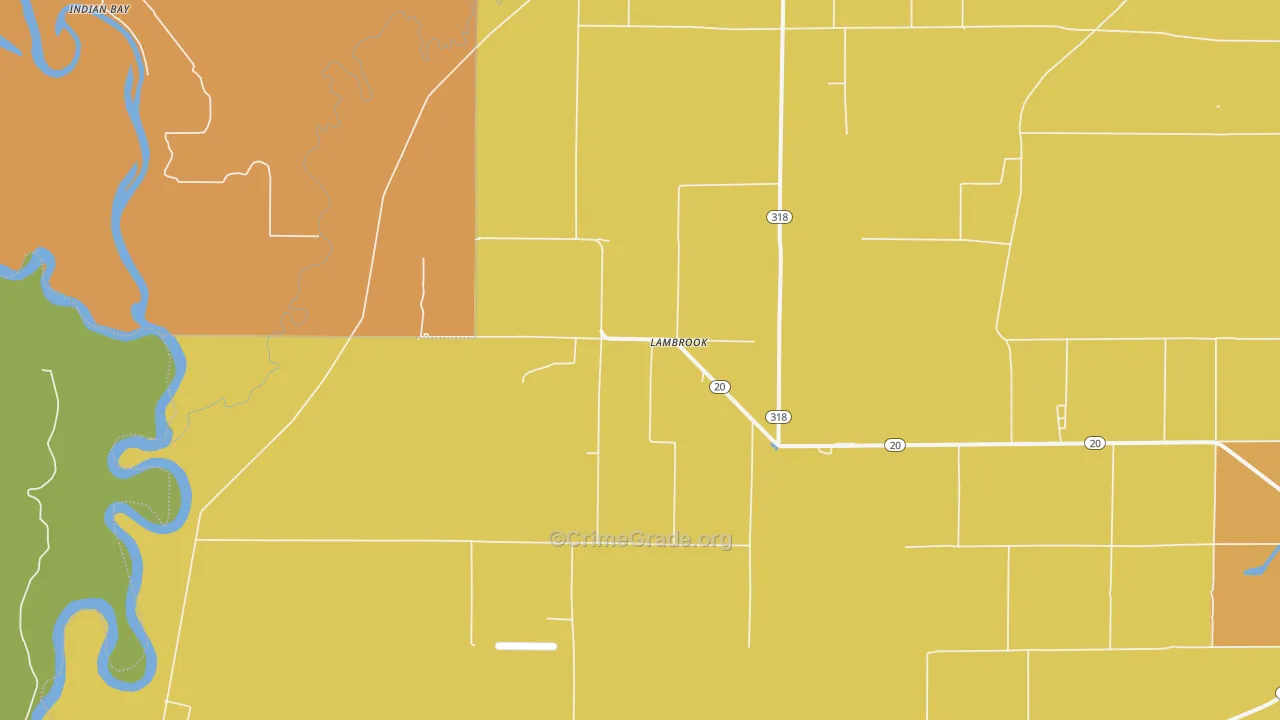 Lambrook, AR Map of Drug-Related Crime Rates