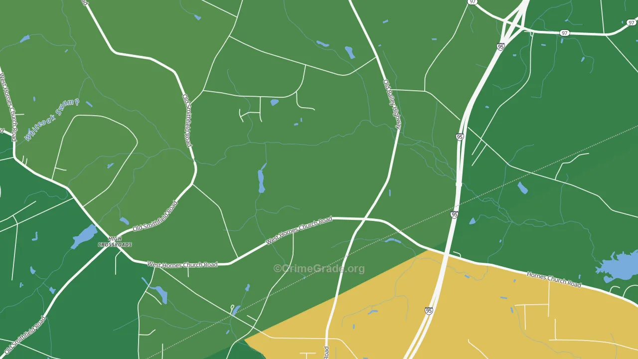 Lamm, NC Map of Drug-Related Crime Rates