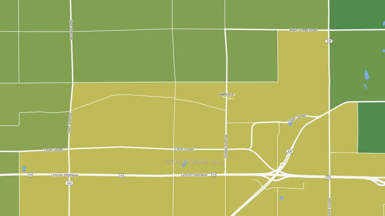 LaMoille, IA Map of Drug-Related Crime Rates