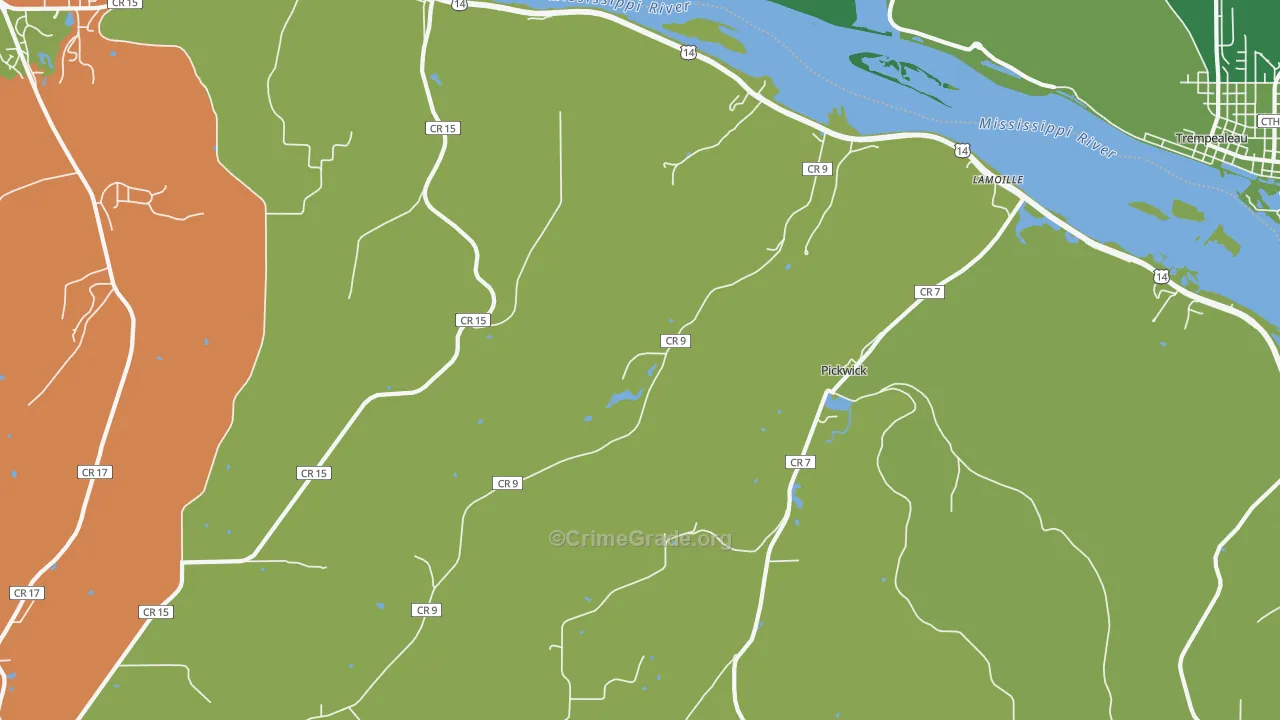 Lamoille, MN Map of Drug-Related Crime Rates