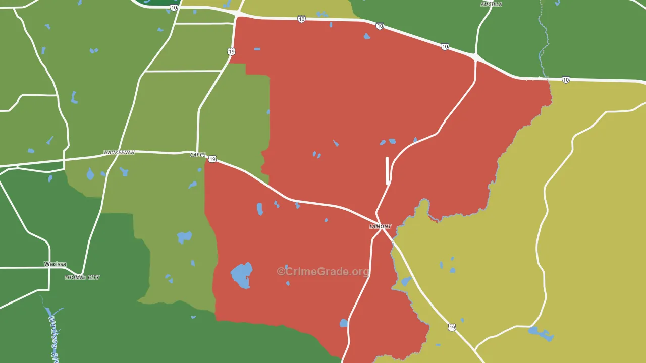 Lamont, FL Map of Drug-Related Crime Rates