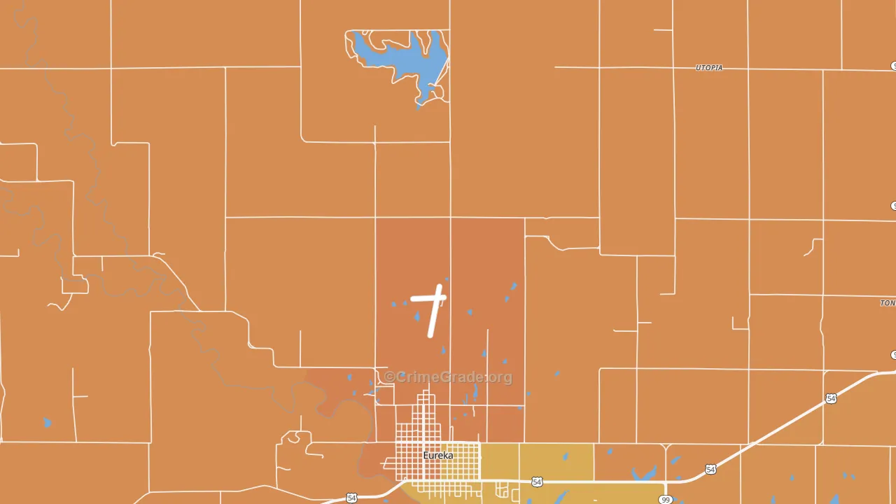 Lamont, KS Map of Drug-Related Crime Rates