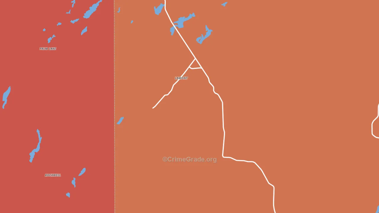 Lamont, WA Map of Drug-Related Crime Rates