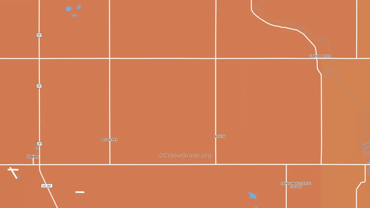 LaMoure County, ND Map of Drug-Related Crime Rates