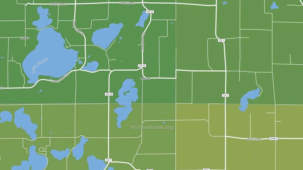 Lamson, MN Map of Drug-Related Crime Rates