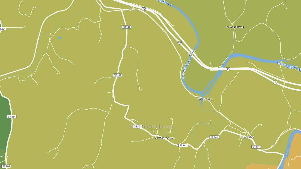 Lancaster Hill, TN Map of Drug-Related Crime Rates