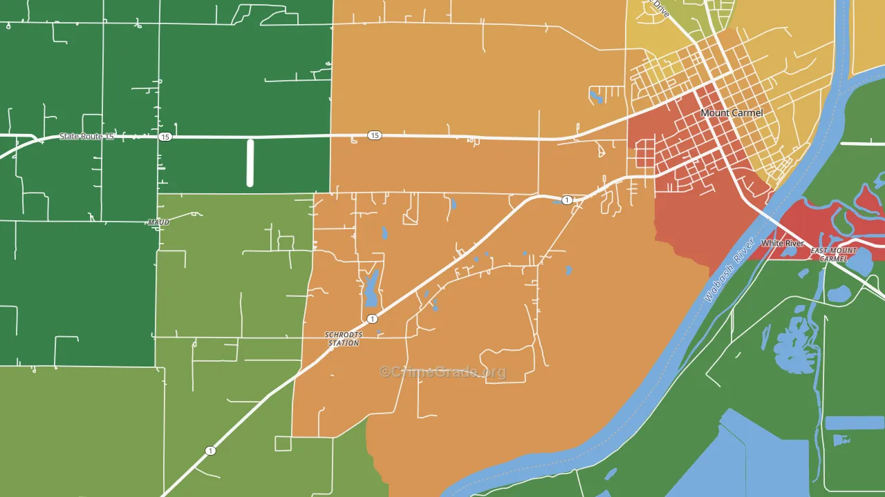 Lancaster, IL Map of Drug-Related Crime Rates