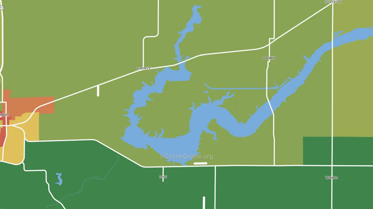 Lane, IL Map of Drug-Related Crime Rates