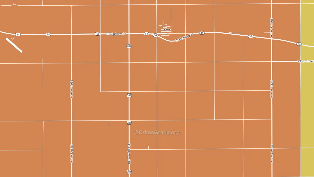Lane, SD Map of Drug-Related Crime Rates