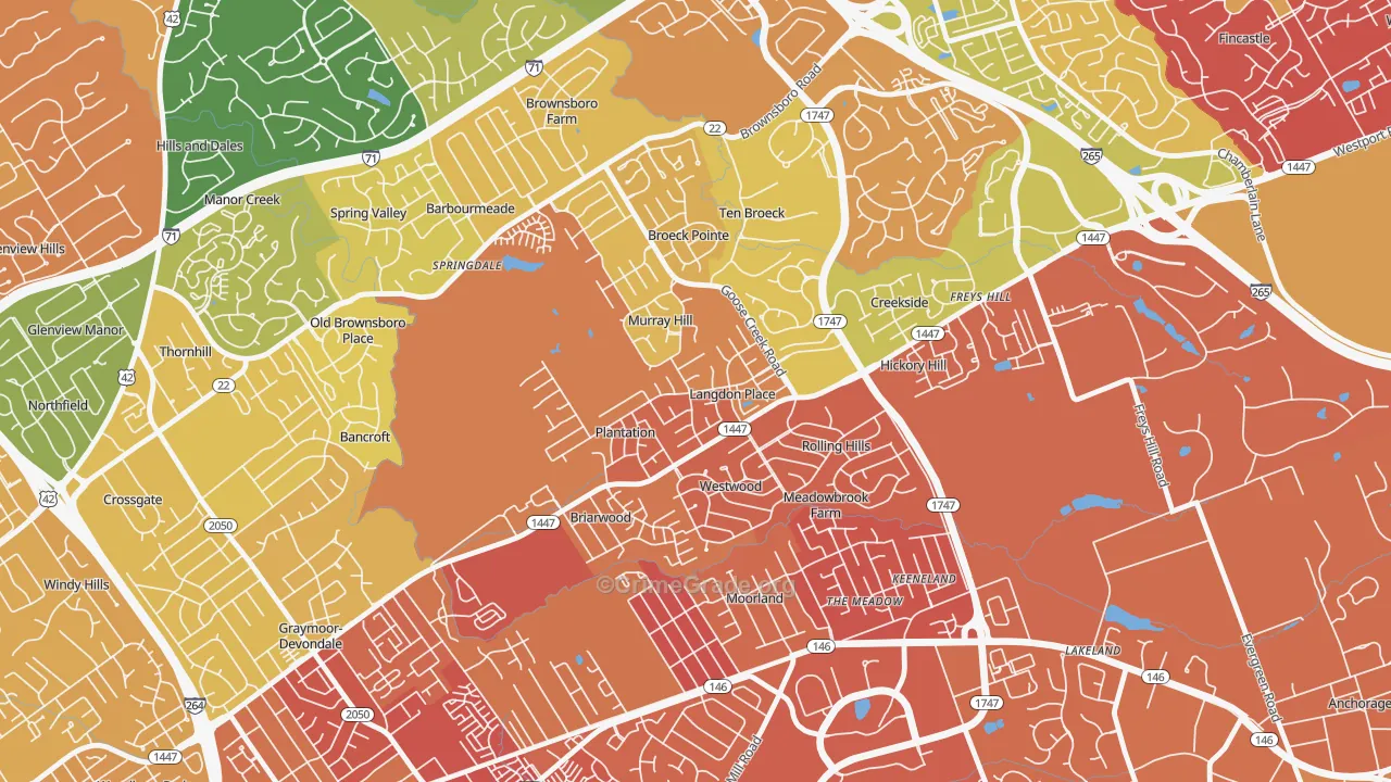 Langdon Place, KY Map of Drug-Related Crime Rates