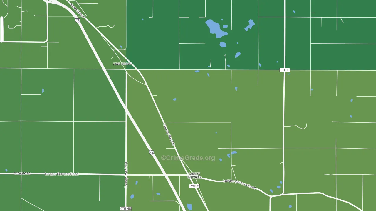 Langes Corners, WI Map of Drug-Related Crime Rates