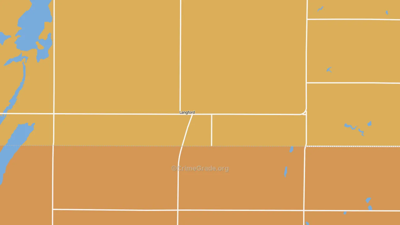 Langford, SD Map of Drug-Related Crime Rates